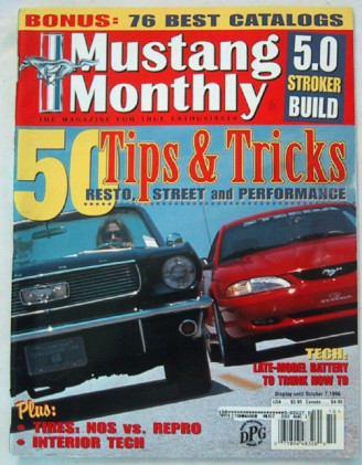 MUSTANG MONTHLY 1996 OCT - AUTOKRAFT, COMP PREP SVO
